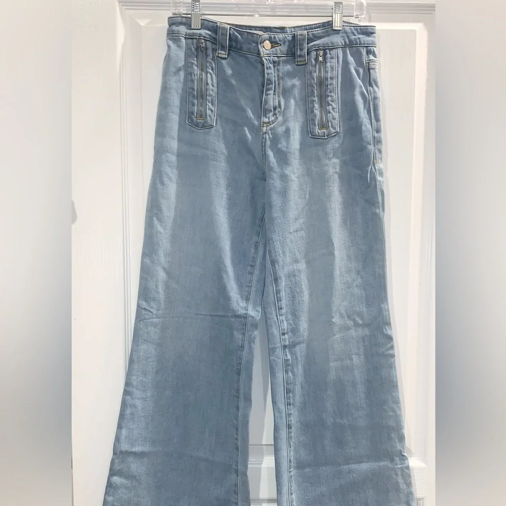 Anthropologie Pilcro Letterpress high waist wide leg jeans women’s size 28 - Picture 7 of 15